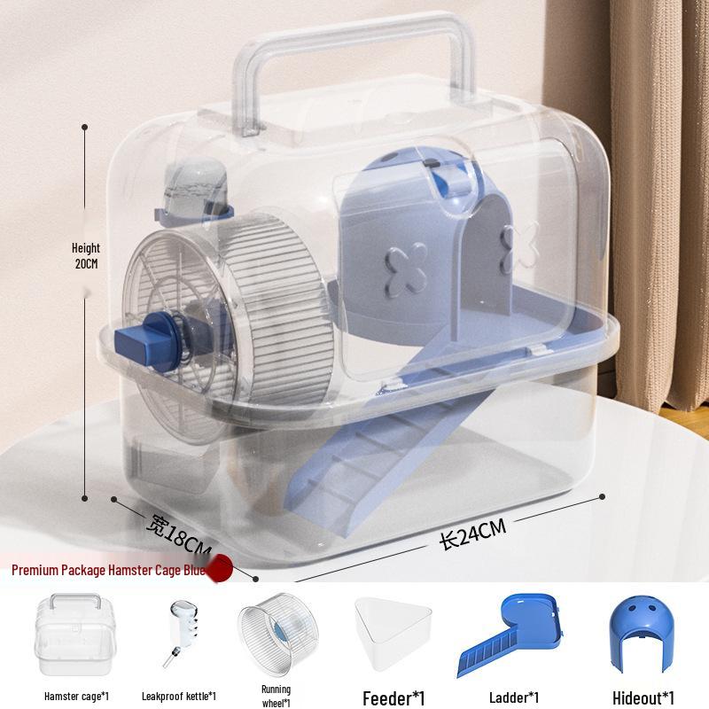 

Панорамный двухъярусный переносной набор клетки-виллы для хомяка