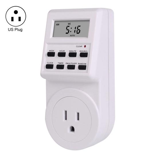 TM516 Weekly Cycle Programmable Timer Switch Wall Plug-in Digital Display Timer Outlet Socket for Home