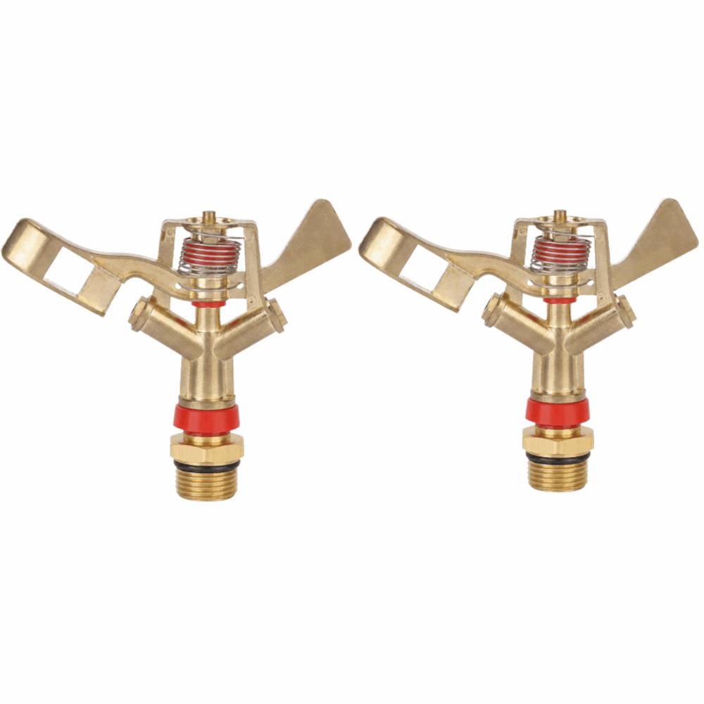 2PCS Zinc Alloy Irrigation Sprinkler 360° Adjustable Water Sprinkler  Agricultural Irrigation G3/4in Male Thread