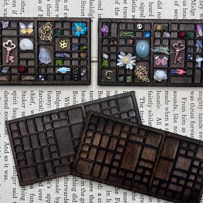 Miniatur Kristallregal Holz Mini Schmuckregal Miniatur Sammlerstücke Ausstellungsregal