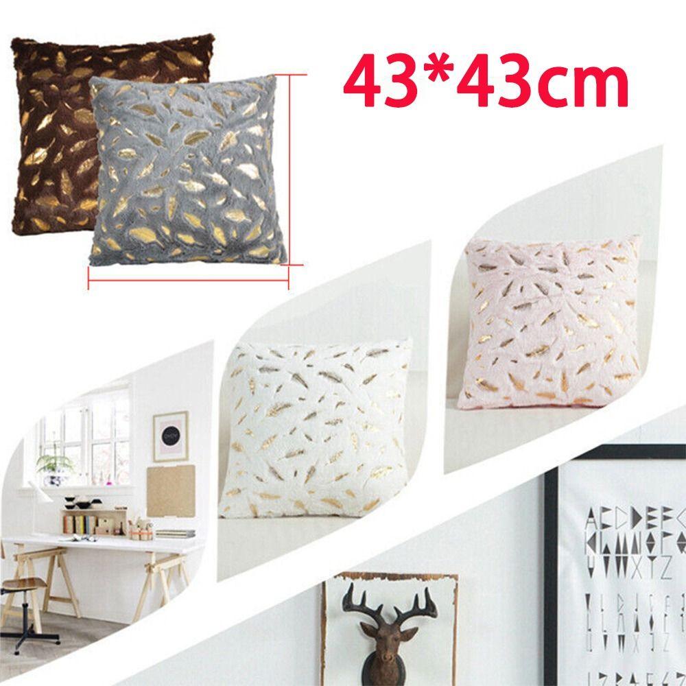 Plush Throw Pillow Covers 43x43cm Cushion Cover Luxury Couch Pillowcase  Home Office Living Room