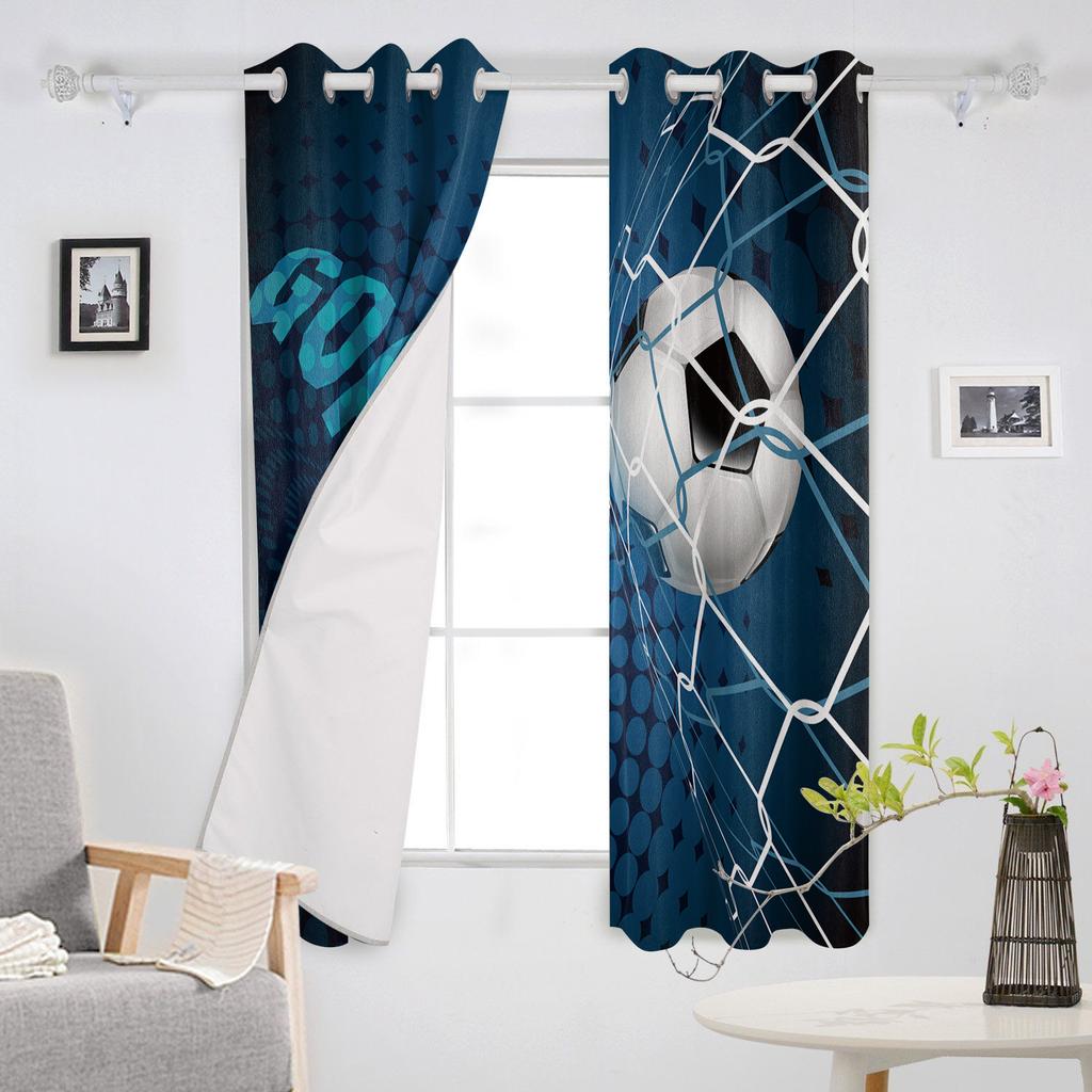 Fotbalové závěsy Míče Fotbalový design Ložnice Kuchyně Obývací pokoj Dekorační předměty Okenní závěsy do obývacího pokoje