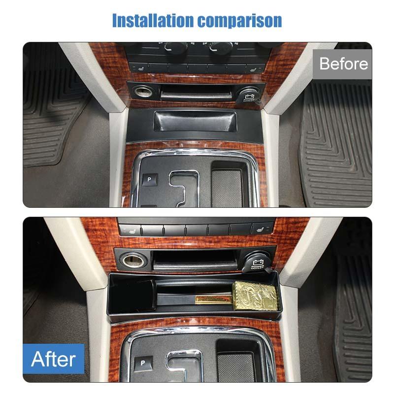 For Jeep Grand Commander  Gear Storage Box Organiser Container For Jeep Grand Cherokee 2006-2010 Car Interior Acessories