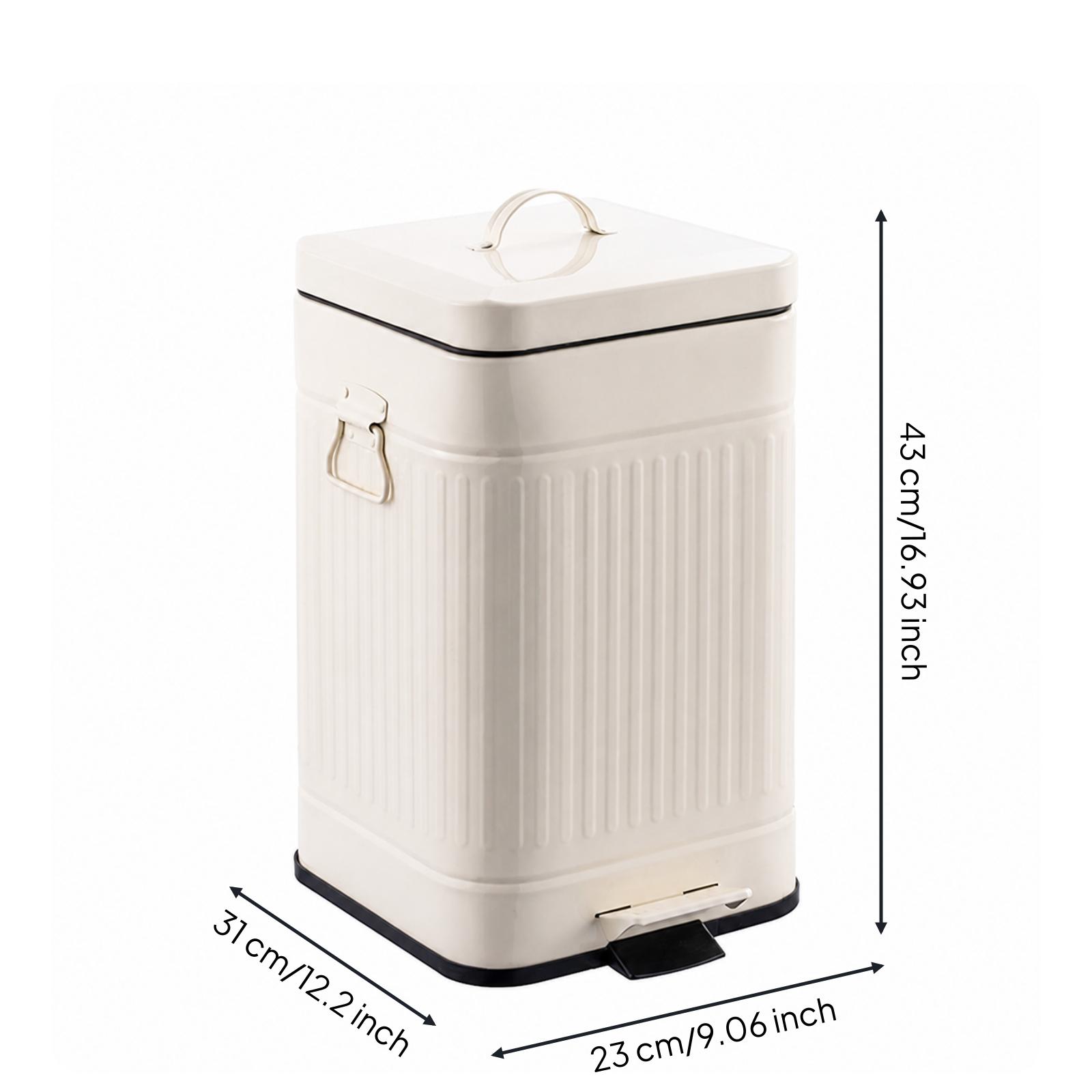 12-Liter Stainless Steel Pedal Bin Handsfree