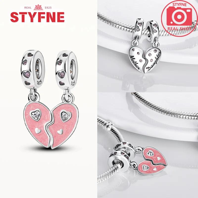 Exquisite Original Couple Love Boy&Girl Dangle Charms Heart Beads Copper Bracelet For Women Diy Jewelry Gift Charms Beads