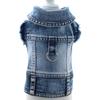 Denim Vest for Small/Medium Pets: Dual-Purpose, for Chest and Back, Suitable for All Seasons, Two-Leg Design