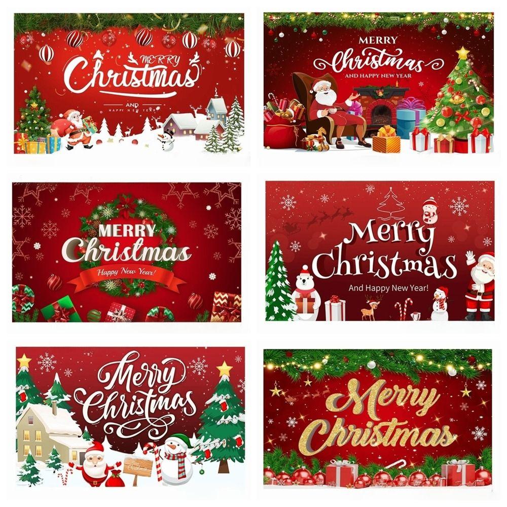 Happy New Year Theme Christmas Background Banner Cloth Christmas Decorations Photography Props
