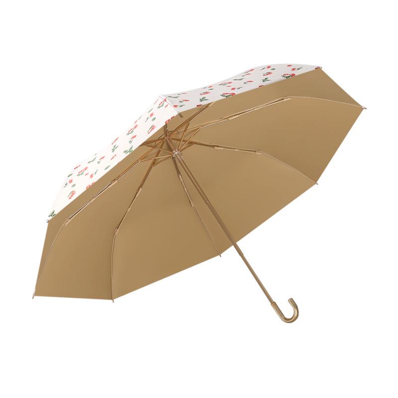 Dai Xiao Fresh 8 bone color glue small gold hook anti-ultraviolet sun umbrella folding parasol