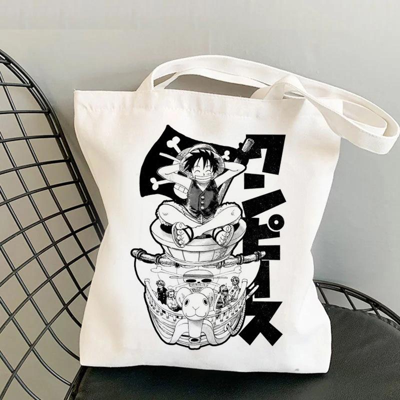 Japan cartoon comics One Piece Print Canvas Bag Shopping Shoulder Bag Foldable Tote Bag 0030