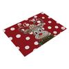 Christmas Dining Mat, Restaurant Atmosphere Decoration, Table Mat, Linen Printed Insulation Mat, Western Style Mat