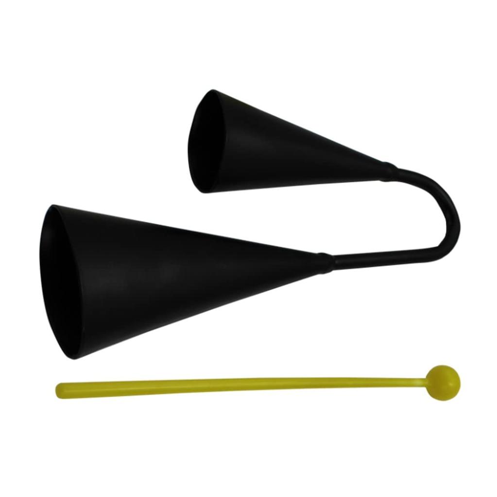 Agogobell Cowbell Samba Percussion Instrument, 27cm with Sticks and Mallets, Small Percussion Instrument