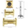 Solid Brass Square 28mm Door Peephole 220 Degree HD Optical Glass Lens Privacy Cover Includes Drill Bit Heavy Duty Universal for 42-54mm Door