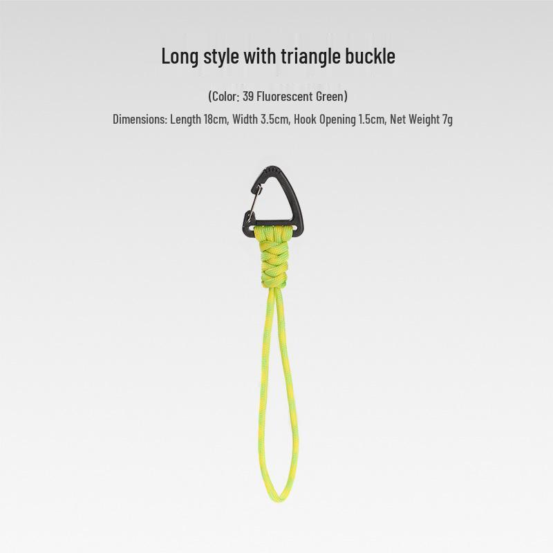 Sju-strängad Paracord Nyckelring Lanyard: Anti-förlust, Utomhuscamping, Multifunktionell med Karbinhake & Snabbspänne.