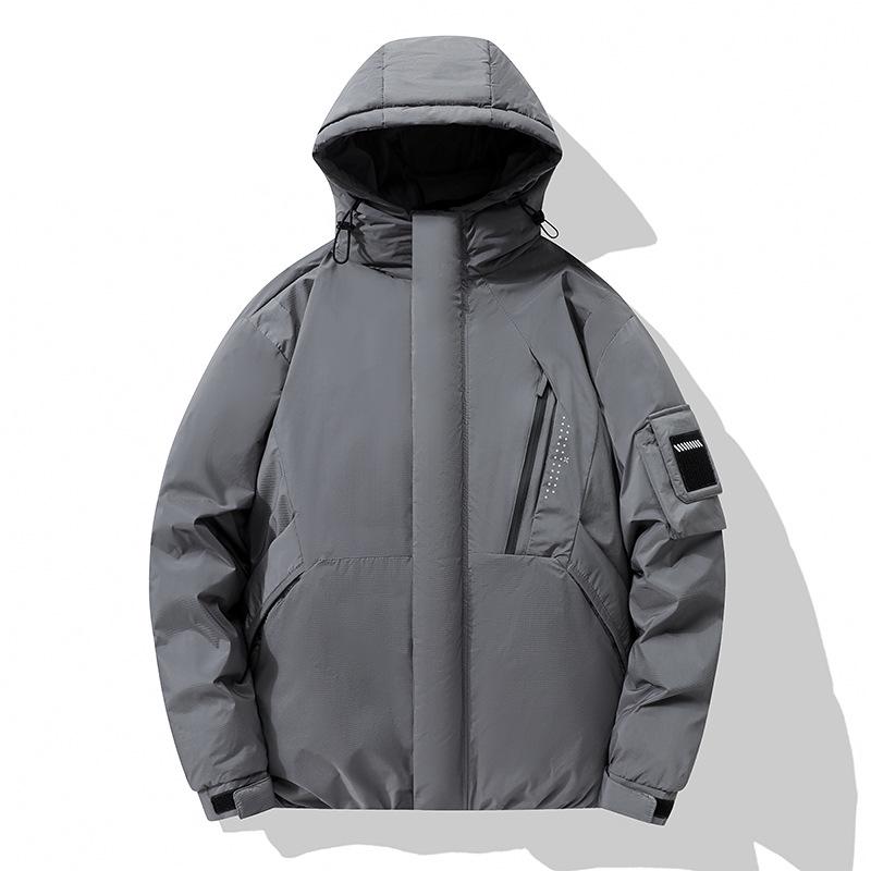 Men's Winter Windproof Puffer Jacket - Warm, Thickened Cotton Coat for Outdoor Use
