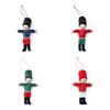 Classical Fabric Nut Cracker Soldier Figures Christmas Tree Hanging Ornaments Holiday Home Decoration