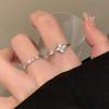 Vierblättriger Klee Diamant Zirkonia Stapelbarer Ring - Verstellbar, Elegant & Trendig Damen Luxus Zeigefinger Schmuck