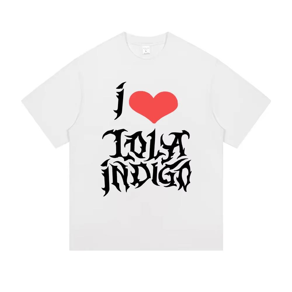 2026 I Love Lola Indigo Tour Printed Tshirt Summer Casual Tshirt Fashion Womens Unisex Short Sleeve Round Neck Tshirt Tops