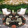 Skull and Rose pattern round rug,Carpet Rug for Living Room Bedroom Sofa Playroom Decor,Non-slip Floor Mat,Holiday Gifts and Birthday Gifts