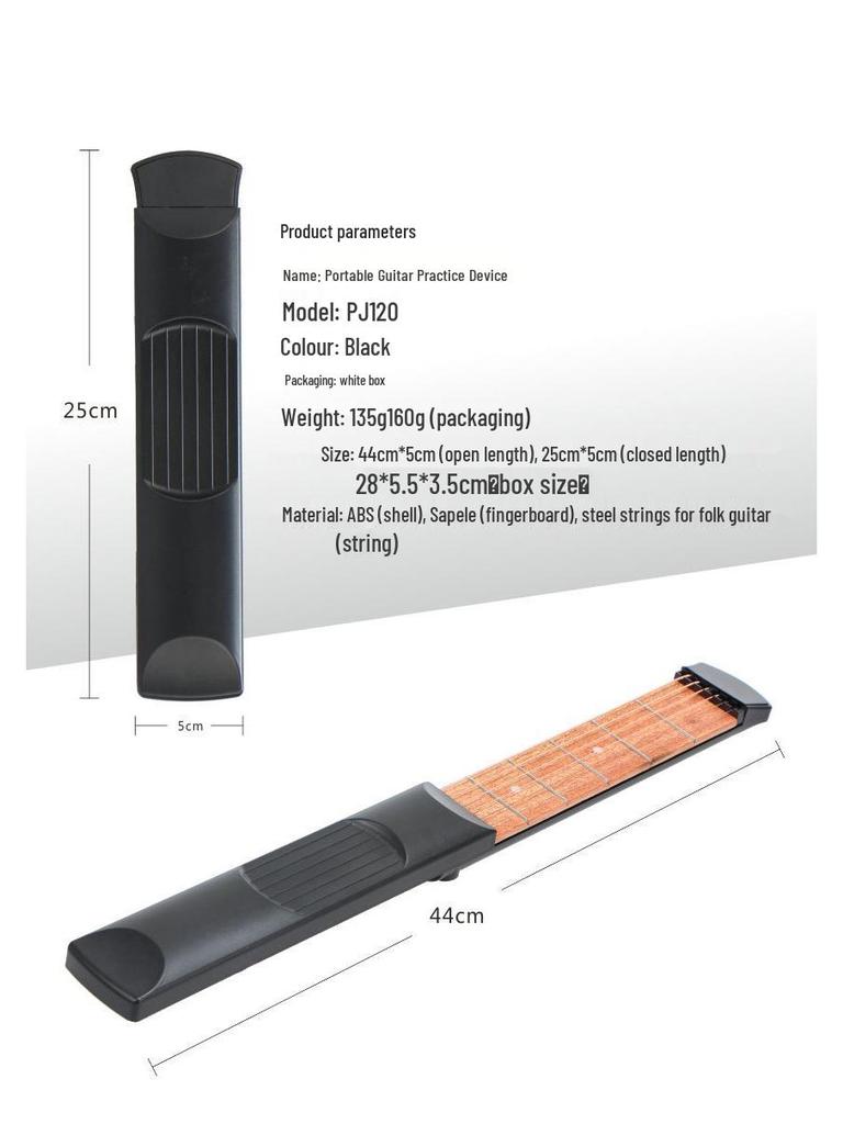 Portable Six-String Pocket Guitar: Finger Trainer for Chord and Scale Practice