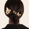 Vintage Butterfly Metal Hairpin Headdress for Womem New Chinese Style Retro Punk Exquisite Updo Bobby Pins Hair Accessories