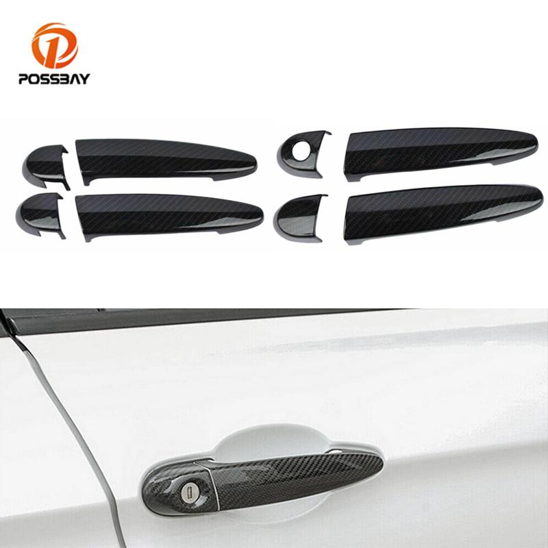 

8 шт., накладки на внешние дверные ручки автомобиля, накладки из углеродного волокна, автоаксессуары для BMW E87 E90 E91 E92 E93 F30 X1 X2 X3 X4 X5