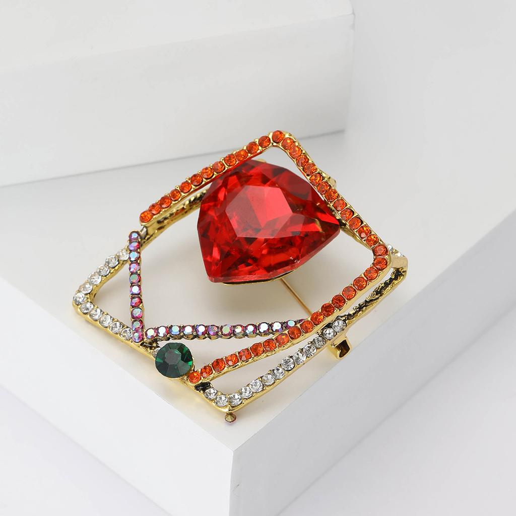 Broșă pătrată cu strasuri, creativă rafinată, personalizată, versatilă, pentru costum de damă, haină, corsaj, bijuterii