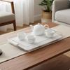 Rectangular Tea Serving Board Easy to Clean Drainage Design Tableware Xl Black