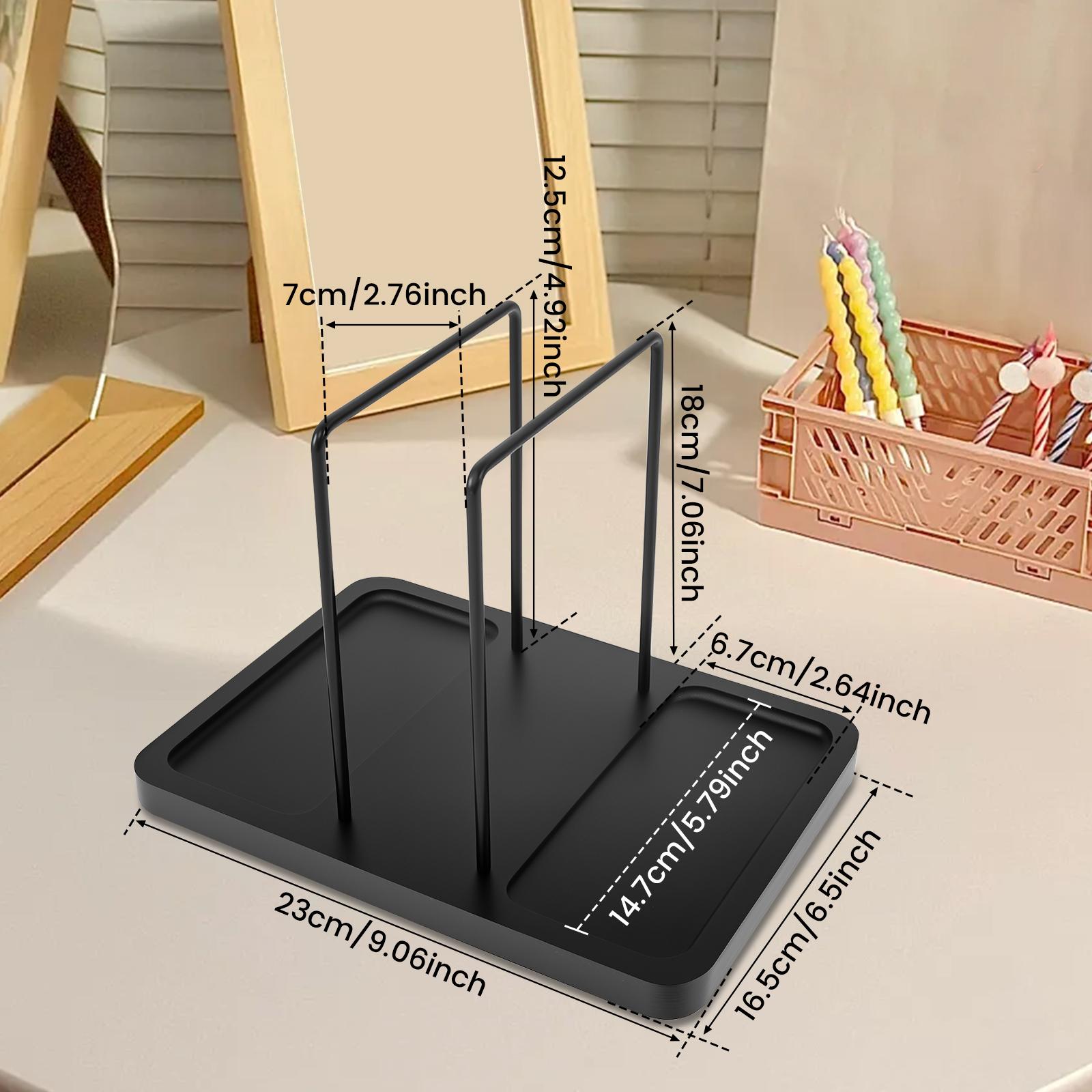 

Napkin Holder for Table Easy to Use Rotating Napkin Holder with Salt and Pepper Shakers Caddy Multifunctional Standing Napkin темно-коричневого кольору