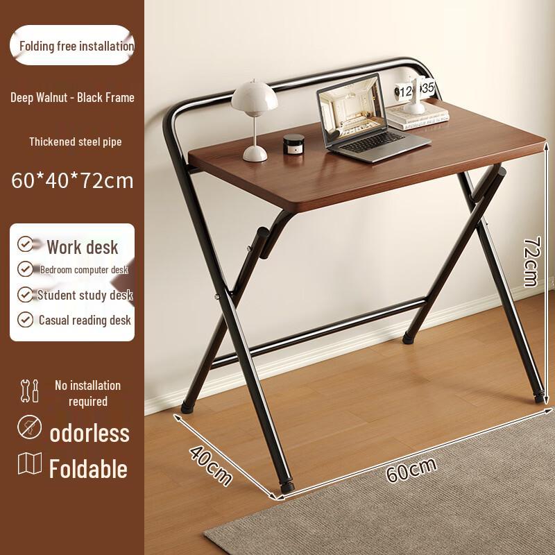 ZISIZ Folding Desk with Bookshelf