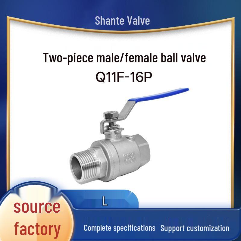 

304 Stainless Steel Manual Threaded Ball Valve Q11F-16P, Male/Female Thread, DN15-DN50 Prepaid