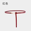 Four Seasons Available Cowhide Thin Belt Women'S Leather Versatile Knot Water Drop Buckle Decorative Belt Fashion Multi Color Belt