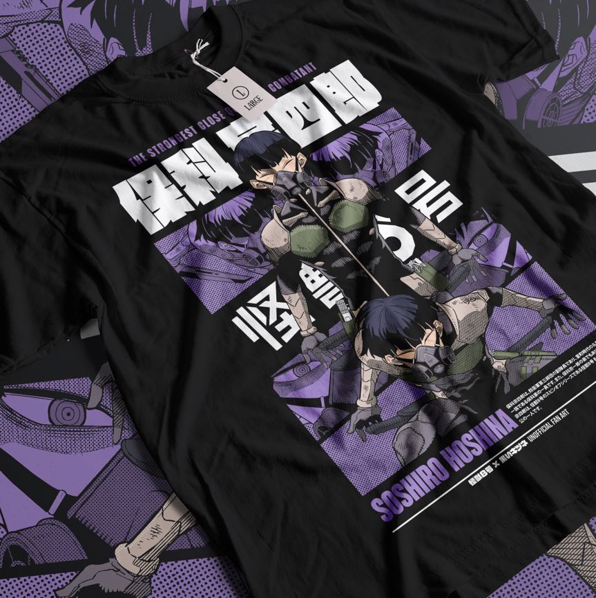 

Soshiro Hoshina T-shirt Kaiju N 8 Mina Ashiro Anime Kafka Hibino Gift shirt 3XL