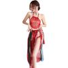 Red Chinese Hanfu Cosplay Costumes Sexy Lingerie Women Ancient Classic Bride Wedding Outfits Cute Anime See Through Erotic Set