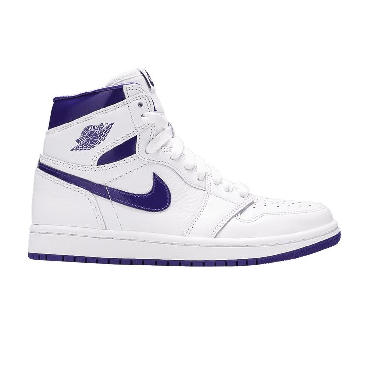 Zapatillas Air Jordan 1 Retro High OG PS Court Purple para Niños Blanco CU0449-151