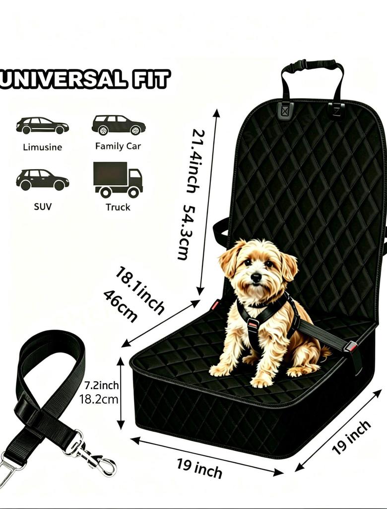 Cross-Border Oxford Cloth Dog Car Seat Cover for Co-Pilot Seat