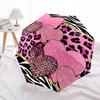 1pc Heart Print Automatic Cute Umbrella 8-Bone Design Compact Gear for Outdoor Travel, Perfect Holiday Gift yy251230055