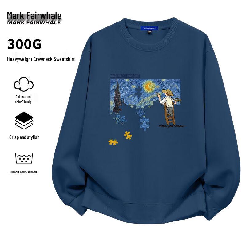 Mark Fairwhale Men s Heavyweight Loose Fit Crew Neck Sweatshirt XL