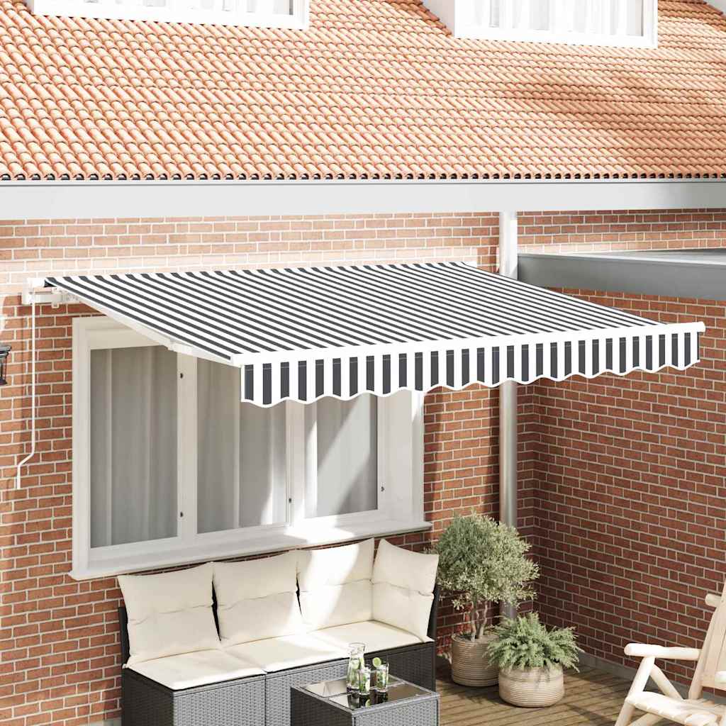 Replacement Canopy Fabric Anthracite and White 3.5 X 2 M Polyester