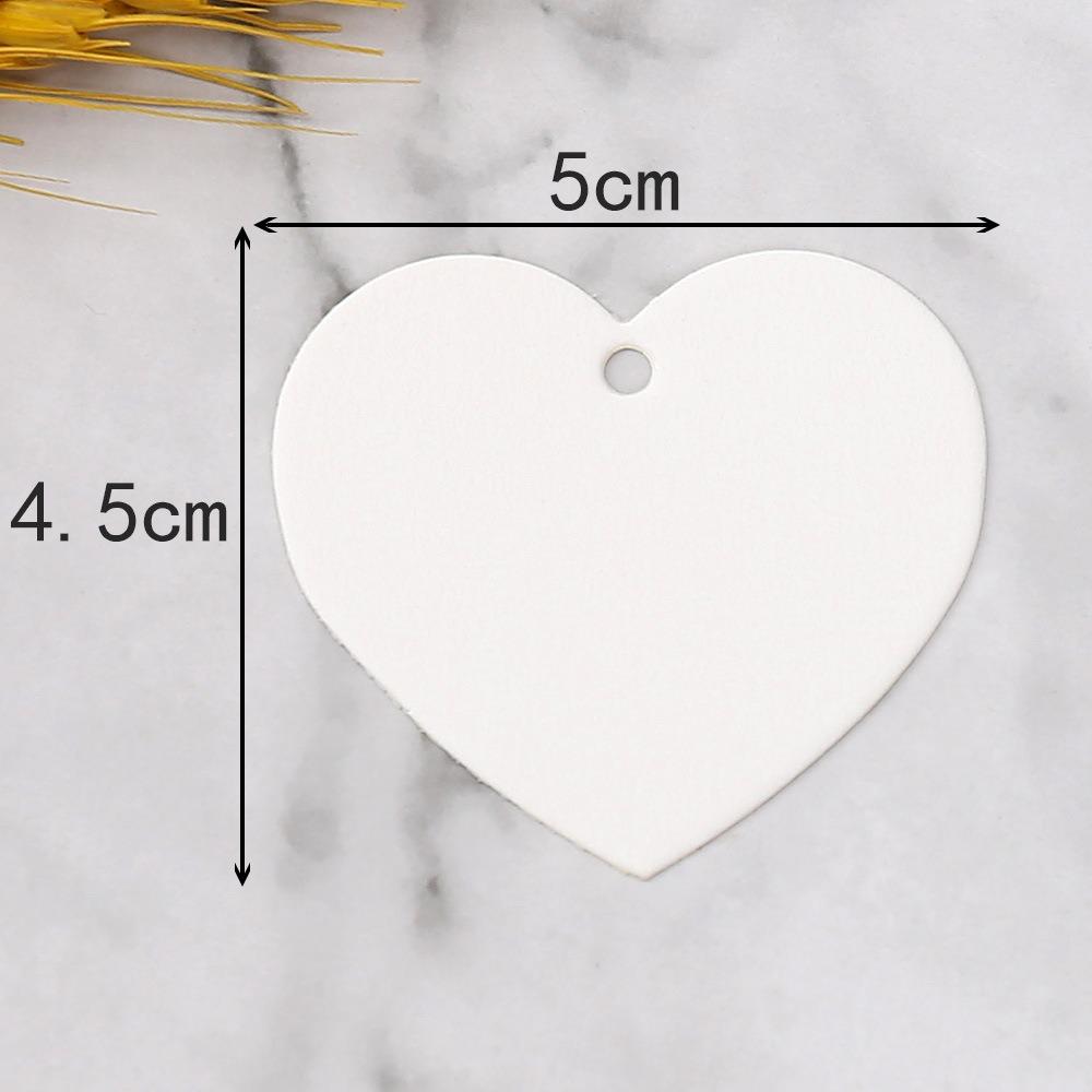 100pcs Heart Shaped Cards Blank Cards Label Kraft Paper Hanging Decoration Hand Gift Hanging Tag DIY Crafts