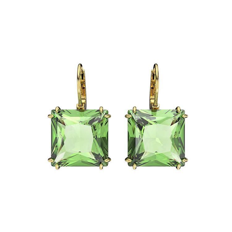 

Swarovski Millenia Fashionable Avant-Garde Gold-Plated Earrings Women earrings 5636564 Box (Random Color),F,Green