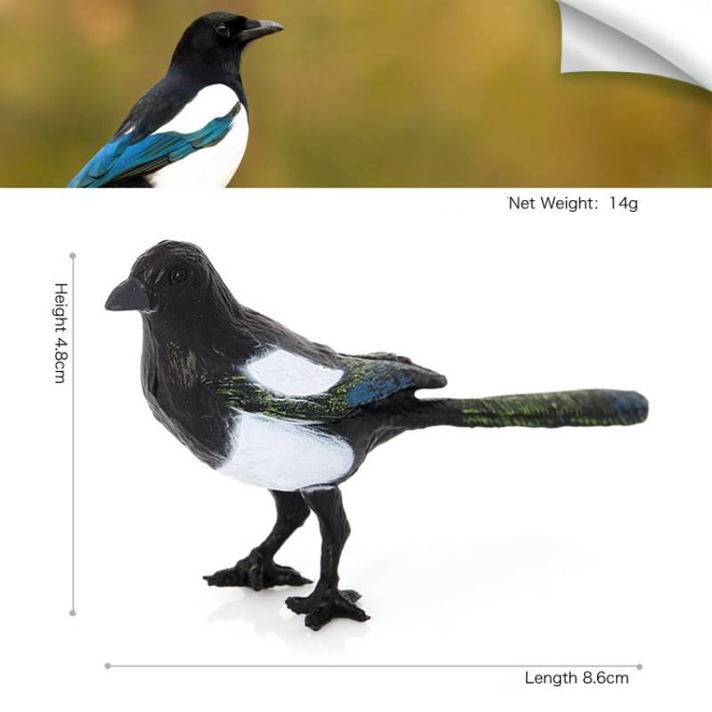 Lifelike Crow Bird Model Pvc Material Educational Toy Bird Figurine Non-assembly 3c Certified