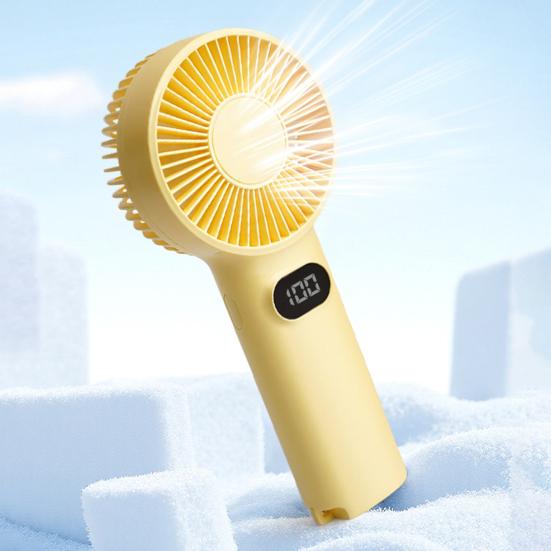 Small Handheld Fan 100 Speed Adjustable LCD Display USB Rechargeable Summer Cooling Fan Portable Travel Mini Personal Fan