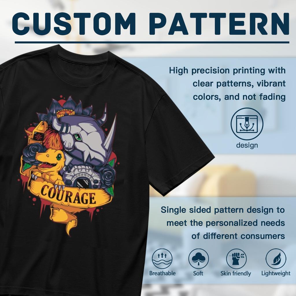 Courage Tattoo Style Greymon Digimon Men's T-Shirt
