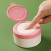 Baby Body Powder Container with Integrated Puff Portable, Safe, and Empty Storage Solution for Newborn Cosmetic Use