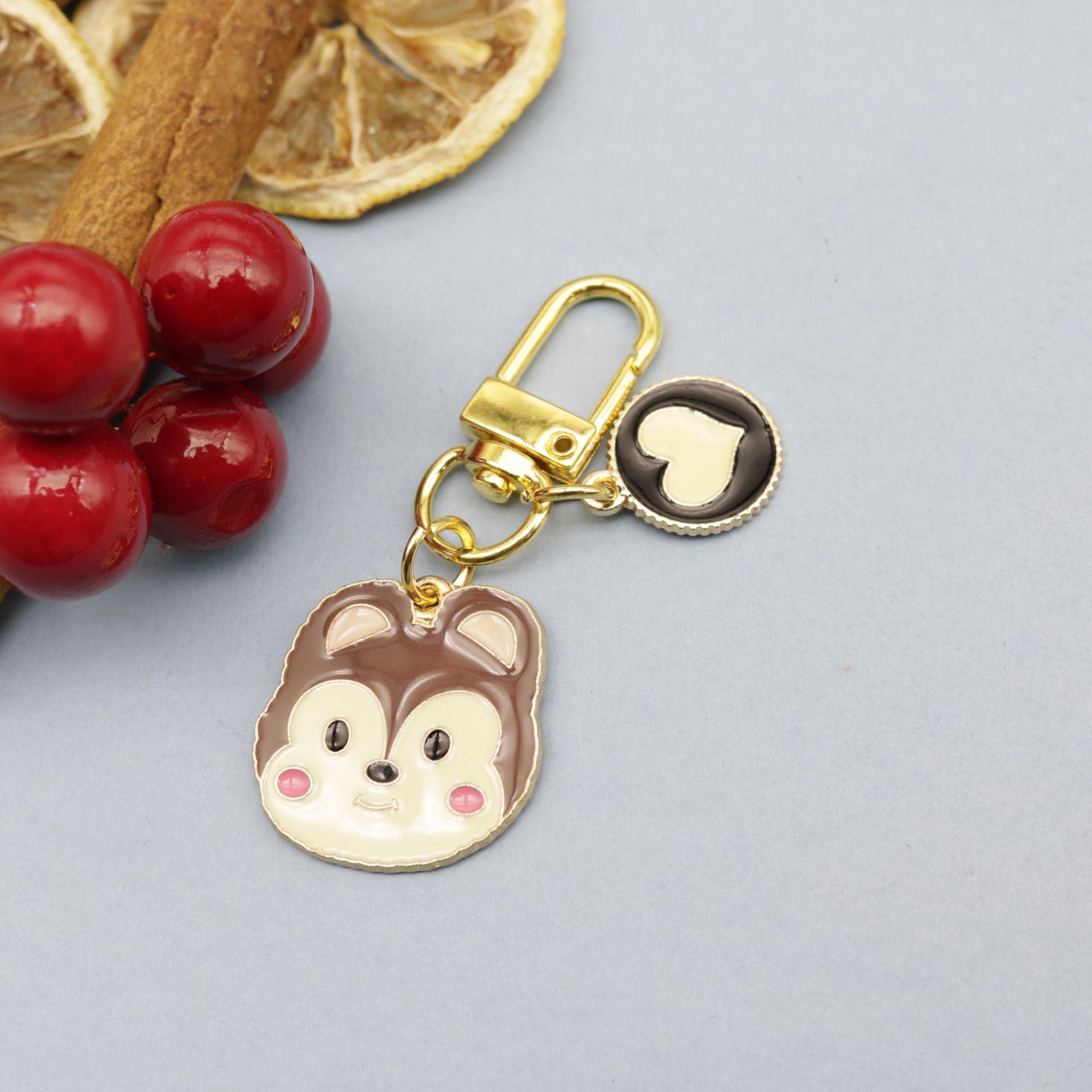 Husky Dog Heart Keychain Pendant