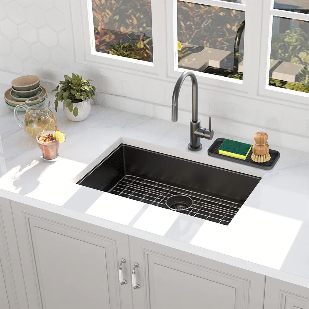 Silicone Drain Tray Soap Pad Bathroom Countertop Storage Tray Draining Pad Kitchen Sink Sponge Holder Soap Dispenser Tray