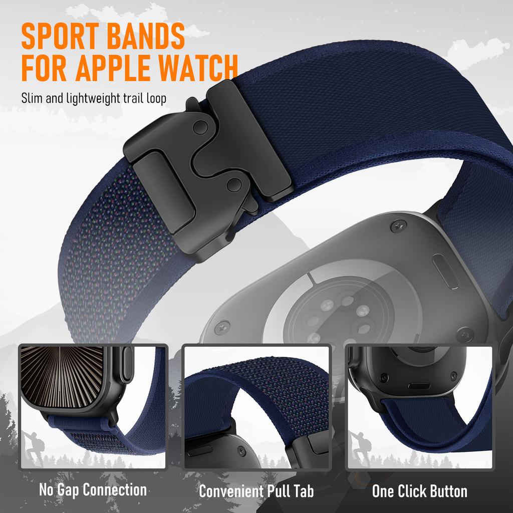 Trail Loop Straps For Apple Watch Ultra 2 Band 49mm 46mm 45mm 41mm 44mm 40mm Parachute Bracelet iWatch Series 10 9 8 7 6 5 3 SE