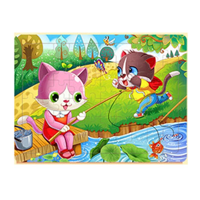 60 Stück Früherziehung Tierpuzzles Lern-Spielset Spielzeug-Set Pädagogisches Set Puzzle Kinder Pädagogisches Spielzeug Zuhause