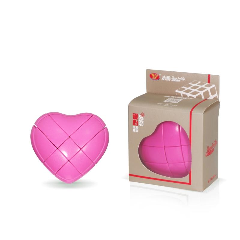 Non-Toxic Yongjun Heart Shaped Puzzle 3X3X3 Plastic Magic Cube Educational Toys