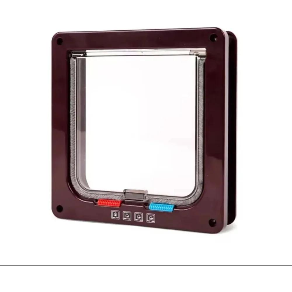 Dog Cat Kitten Flap Puppy Kitten Safety In&out Pet Door with 4 Way Security Lock Door Pet Doors Sliding Door Safety Pet Door